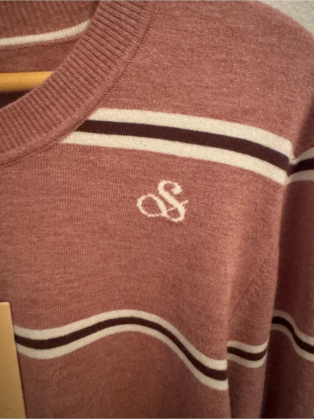 Scotch & Soda Brown and Mauve striped sweater XL NWT - Picture 2 of 8